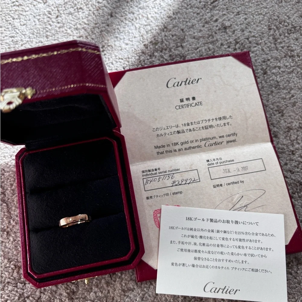 Authentic NEW Cartier limited edition Happy birthday rose gold ring size 56 - Picture 7 of 10